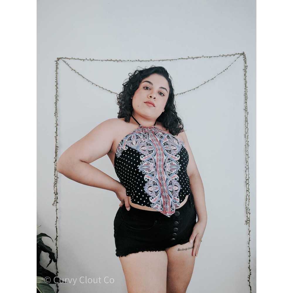 Paisley Crop Top Lily White
